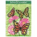 Recinto 29 x 42 in. Butterflies & Flowers Polyester Garden Flag - Large RE3454548